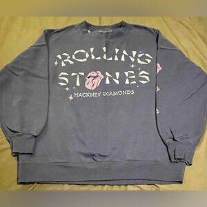 AEO Rolling Stones & Hackney Diamonds Oversized Graphic Sweatshirt